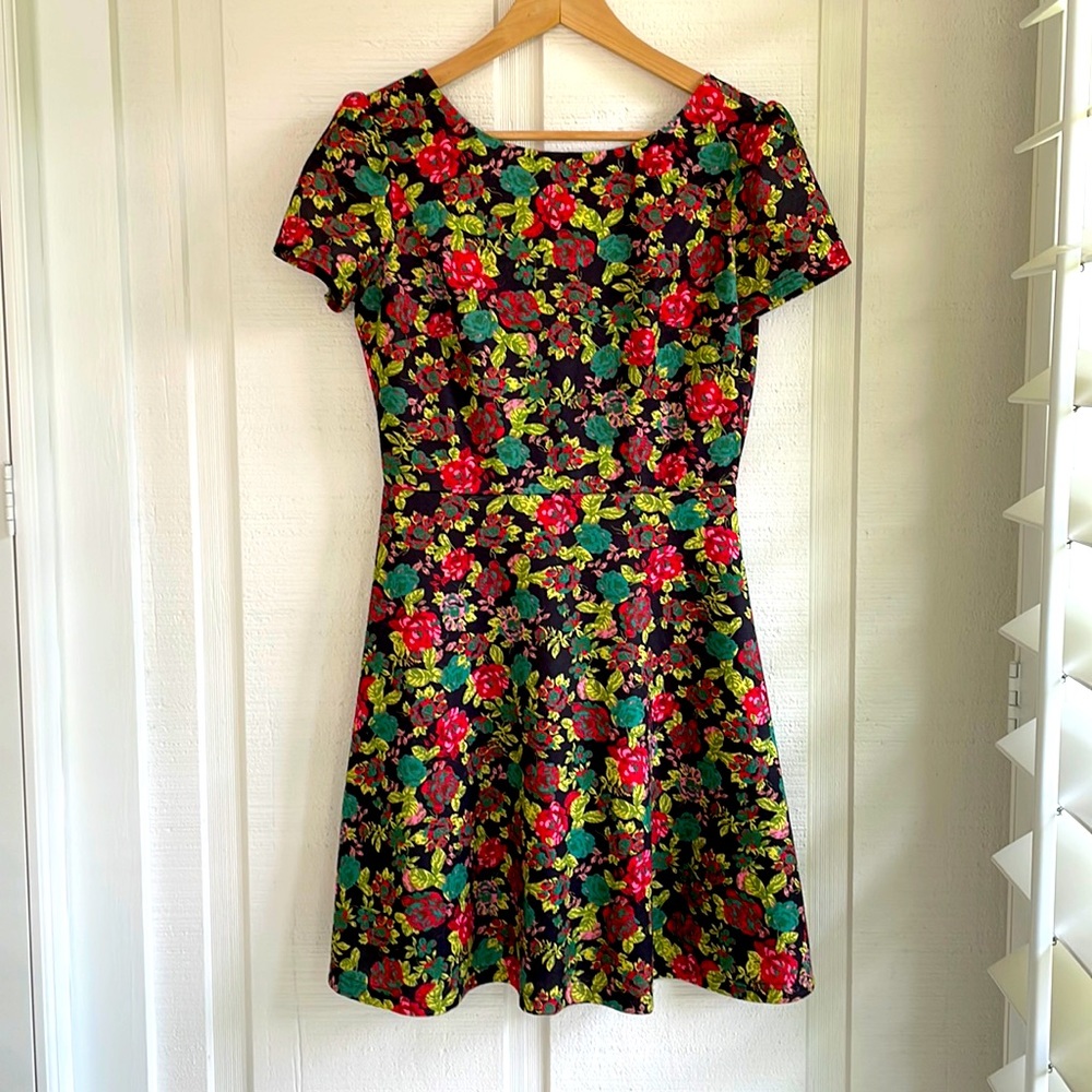 Ark & Co Multi Colored Floral A-Line Dress